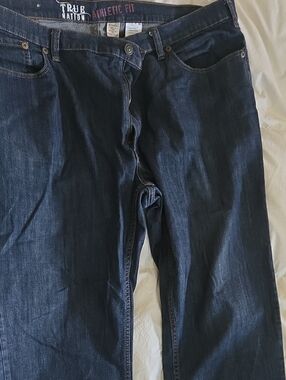 True Nation Relaxed Fit Men's Jeans — Dark Blue